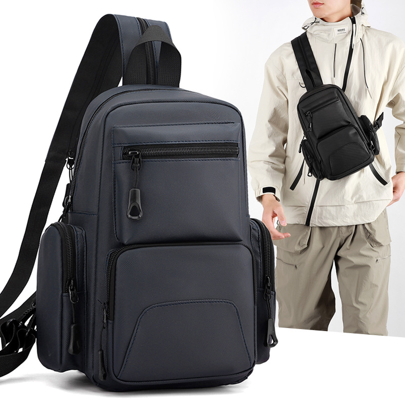 Crossbody Bag Men - 新しいメンズチェストバッグカジュアルファッション多用途ショルダーバッグ大容量防水多機能クロスボディバッグ