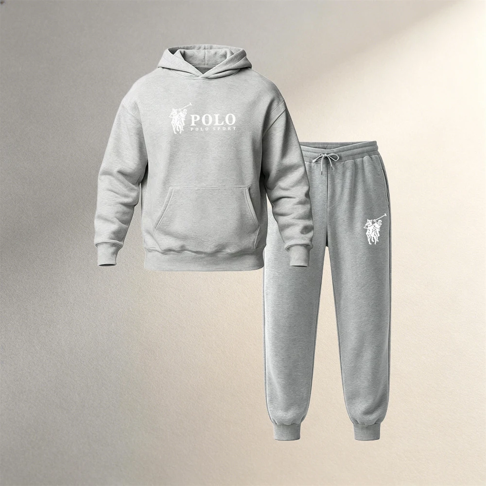 Men'S Fashion Hoodies - メンズウェア、パーカー上下セット、2点セット、秋・冬用、メンズスポーツカジュアル、プルオーバー、暖かいスウェットシャツ＋ジョガーパンツ、おしゃれなコーディネート。