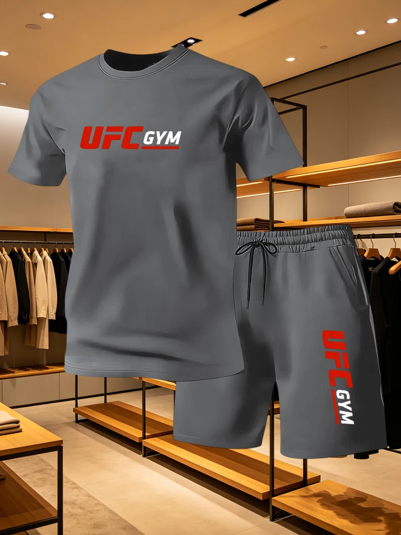Mens Fashion Ideas - メンズファッション Tシャツ ショートパンツ UFC カジュアルセット 夏