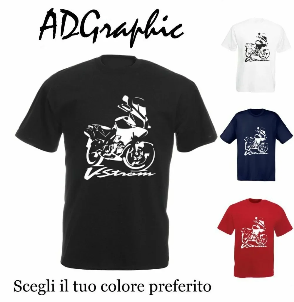 Men'S Fashion V Neck T Shirts - オートバイコットン スズキ Vストローム650 VストロームDL メンズ 2019新作