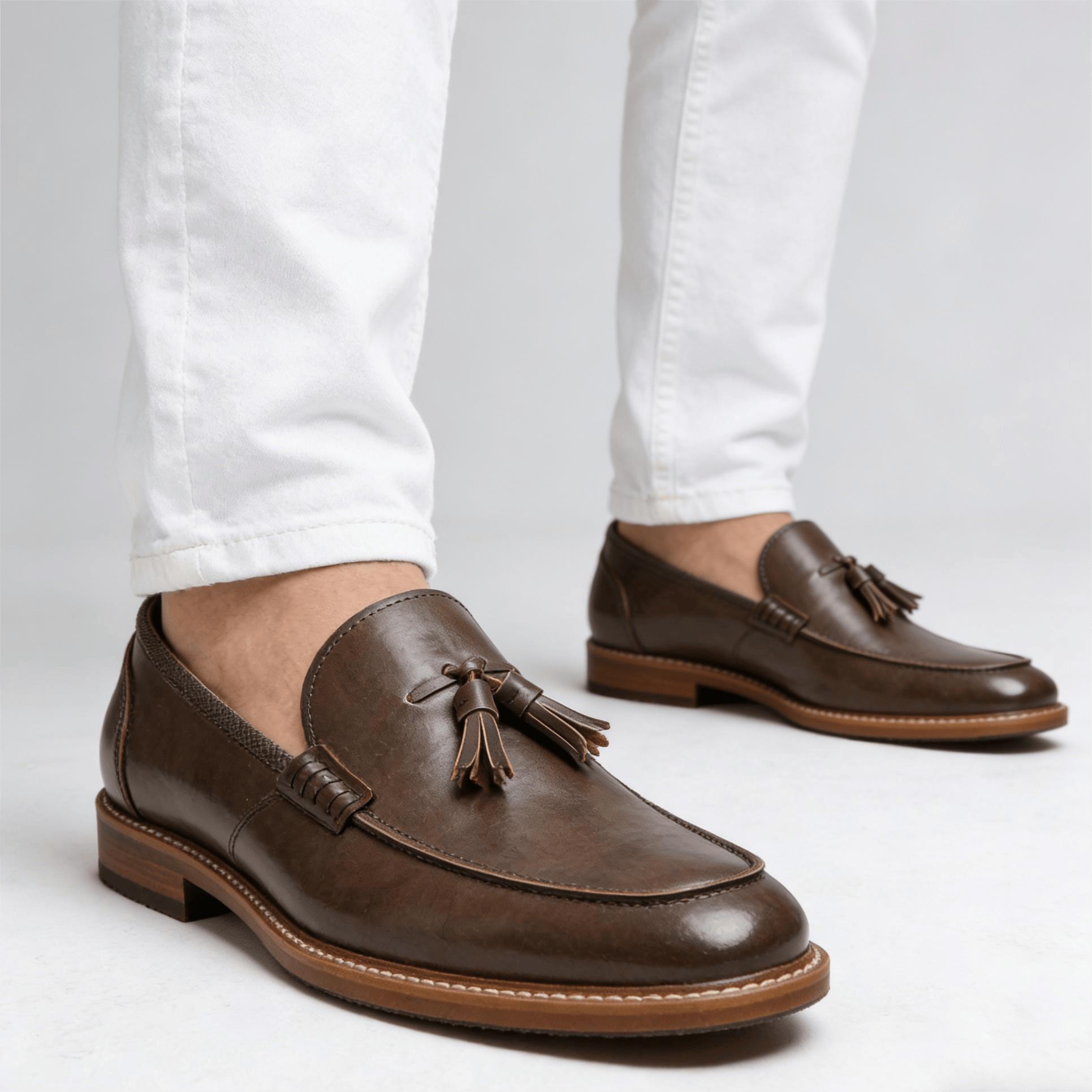 Suede Loafers Men - 男性の夏の靴、通気性のあるファッション夏の快適な男性の革靴