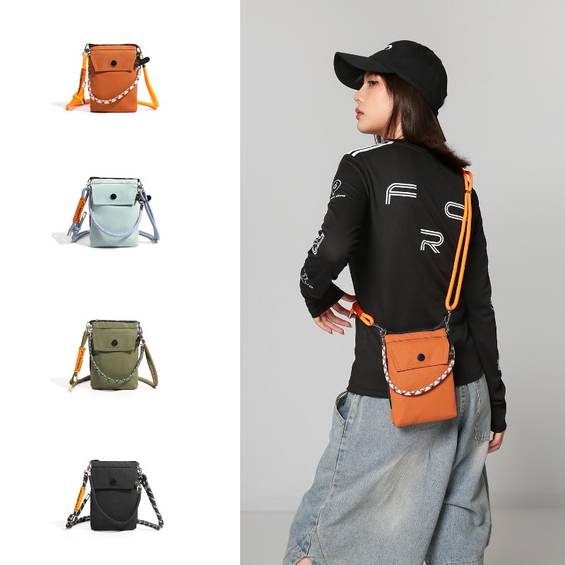 Crossbody Bag Men - ファッション性の高い縦型携帯電話用バッグ。持ち運び可能な収納ポーチ。男女兼用で、シンプルでカジュアルなデザイン。アウトドアスポーツにも最適。