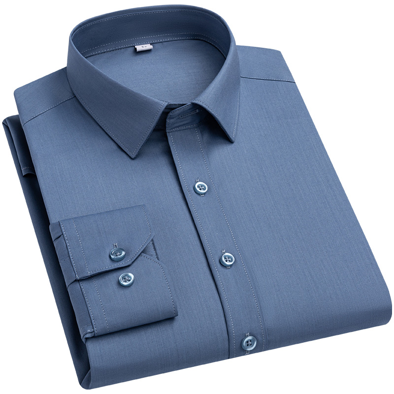 Dress Shirt Non-Iron - メンズ竹繊維シャツ,長袖,スリムフィット,アイロンなし,しわ防止,ソファホワイトシャツ,S-8XL