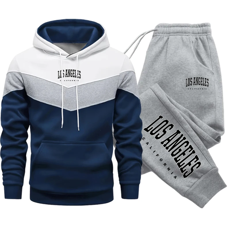 Men'S Fashion Hoodies - 2026年新作 メンズトラックスーツ パーカー＆スウェットパンツ アーバンファッション スポーツウェア 2点セット