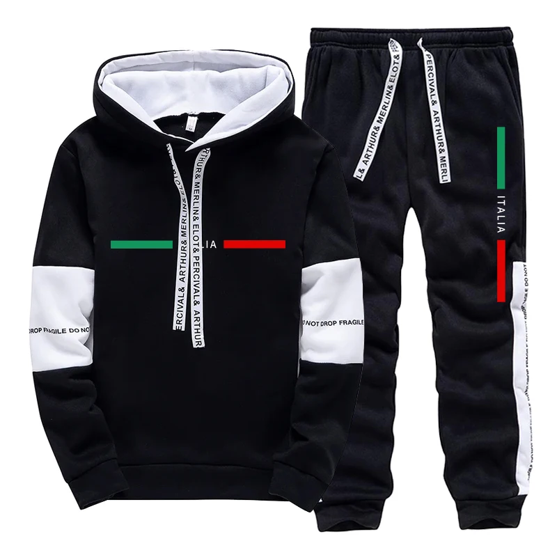 Men'S Fashion Hoodies - 2026年メンズトラックスーツプリントカジュアルフーディスウェットシャツ秋冬アウトドアスポーツジョギングウェアデイリーファッションストリートウェア