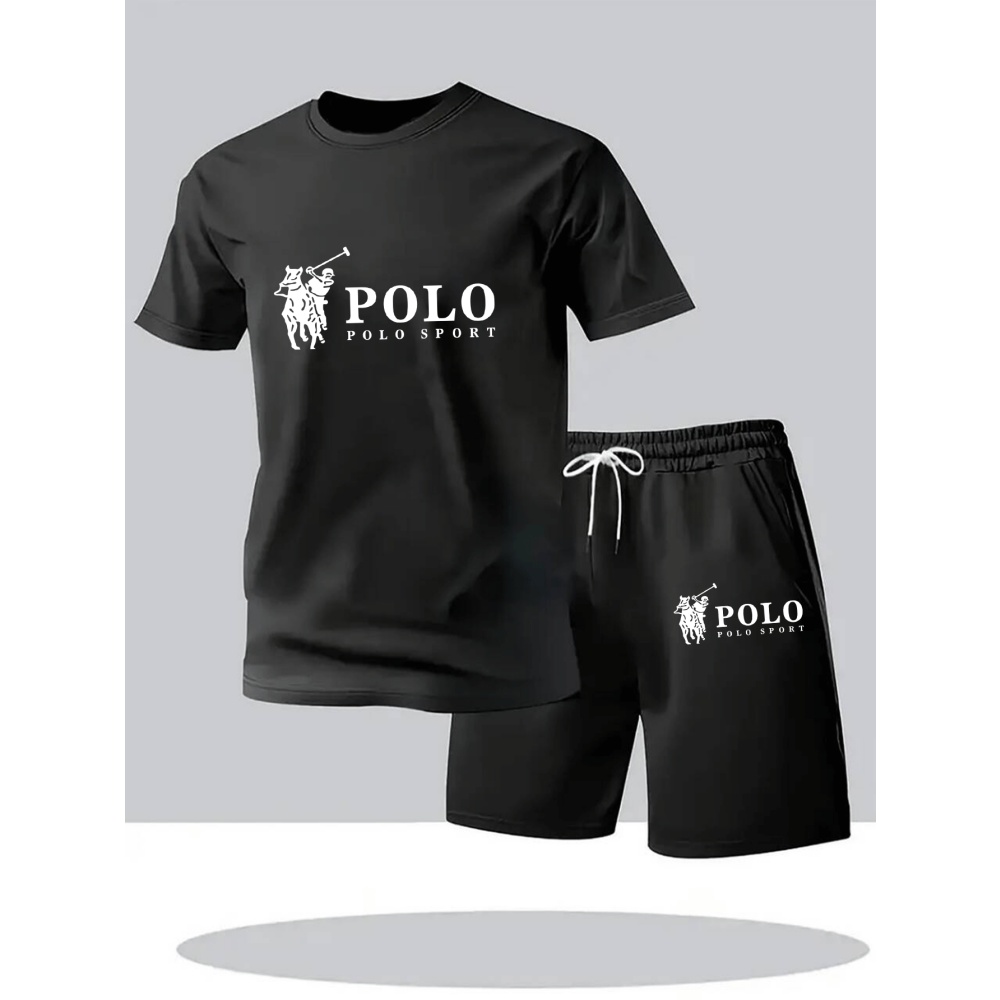 Mens Fashion Ideas - 2026年夏メンズセットアップ 都会風カジュアルファッションTシャツ＆ショートパンツ 高品質クルーネック半袖アウトフィット 男性用デイリースポーツウェア
