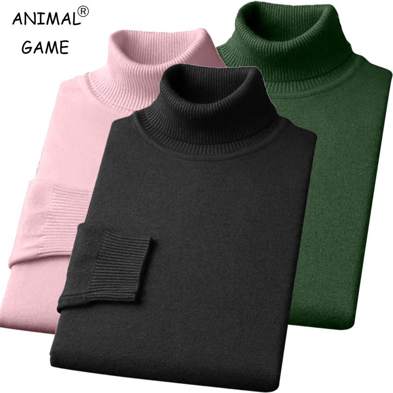 秋メンズ高品質ニットタートルネックセーター冬長袖通気性プルオ - Turtleneck Sweater Men のレビューと価格