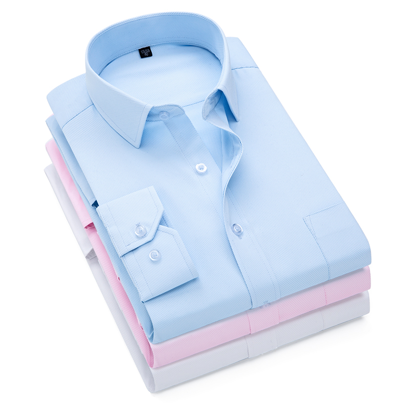 ピンク、ホワイト、ブルー、ツイル、メンズフォーマルシャツ、ソ - Dress Shirt Non-Iron のレビューと価格