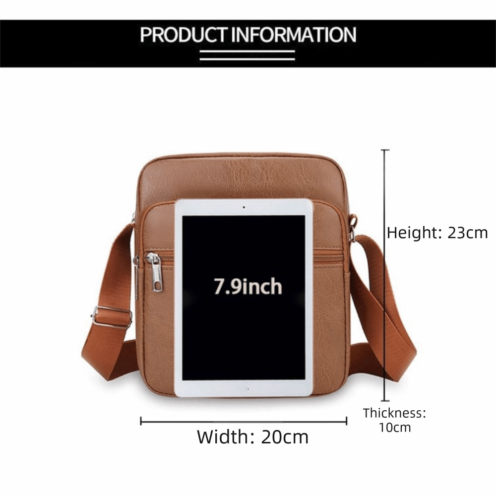 多機能 PU レザーメンズショルダーバッグ防水大容量クロスボ - Mens Fashion Blog のレビューと価格