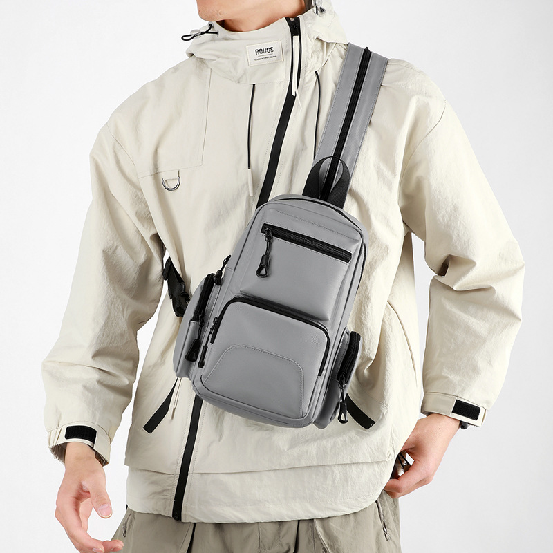 新しいメンズチェストバッグカジュアルファッション多用途ショル - Crossbody Bag Men のレビューと価格