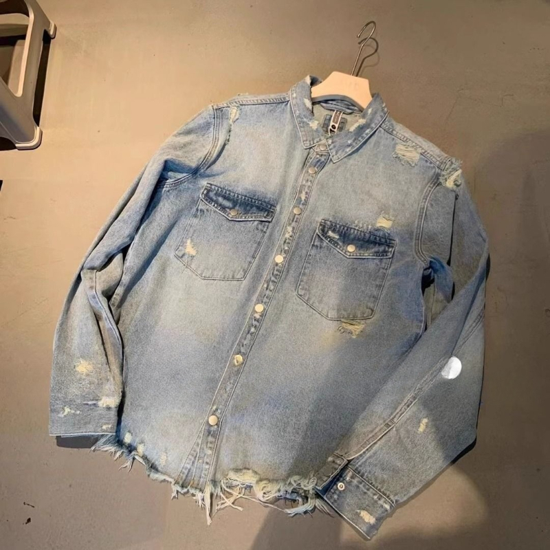 メンズ、レディース、ヴィンテージ風、切りっぱなしのデニムジャ - Denim Jacket Vintage のレビューと価格