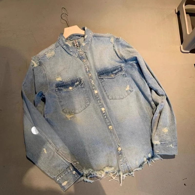 メンズ、レディース、ヴィンテージ風、切りっぱなしのデニムジャ - Denim Jacket Vintage のレビューと価格