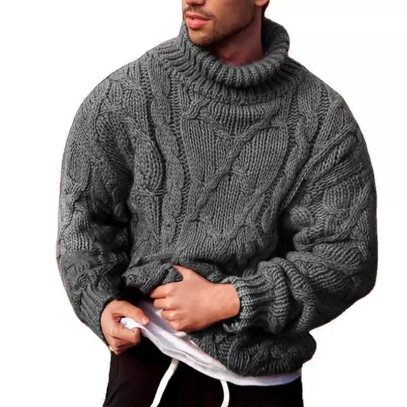 秋冬 欧米風 ファッション カジュアル ツイストフラワー ハ - Turtleneck Sweater Men のレビューと価格