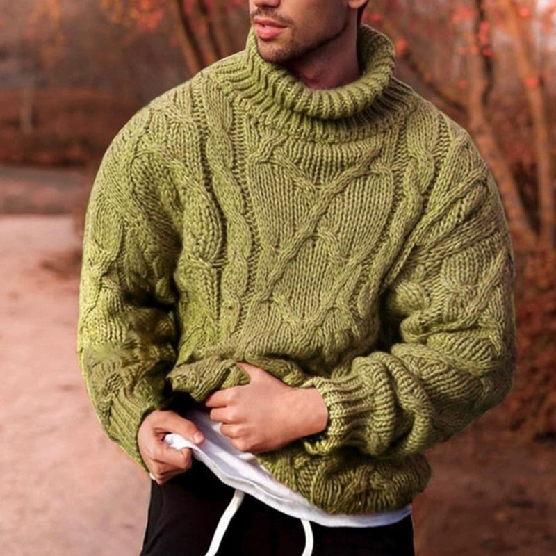 秋冬 欧米風 ファッション カジュアル ツイストフラワー ハ - Turtleneck Sweater Men のレビューと価格