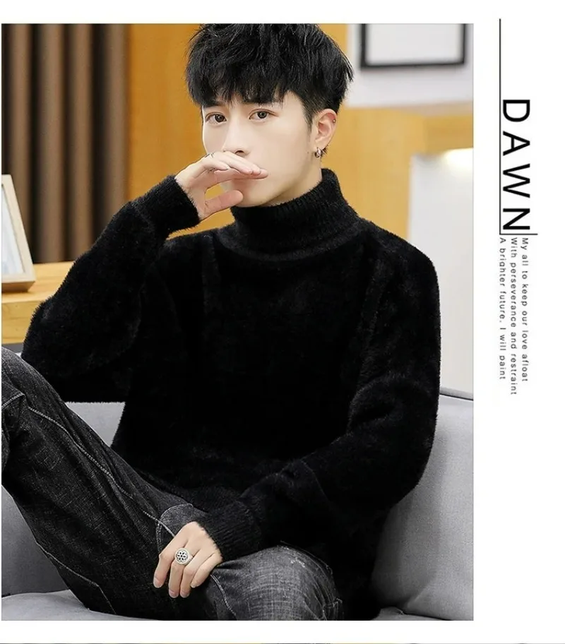 メンズホワイトタートルネックプルオーバー、ニットセーター、フ - Turtleneck Sweater Men のレビューと価格