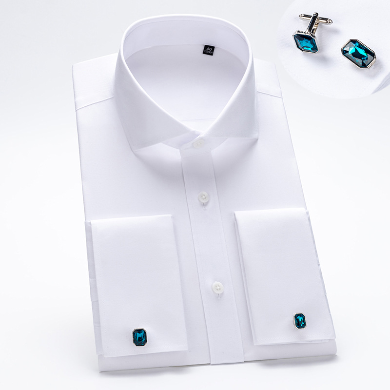 男性用のシックなコットンシャツ,ビジネスやフォーマルウェアに - Dress Shirt Non-Iron のレビューと価格