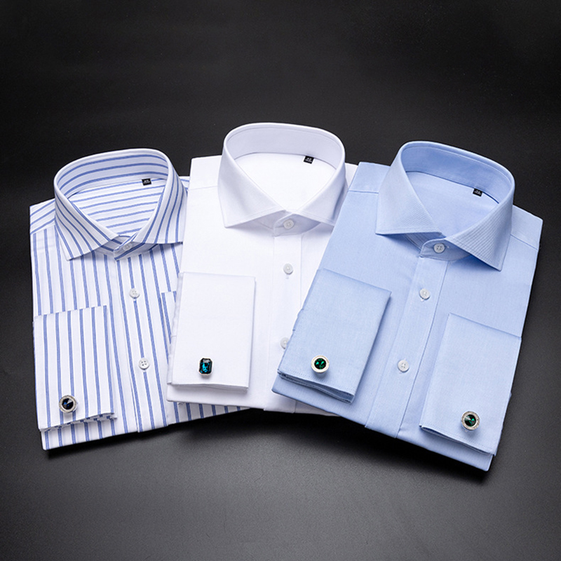 男性用のシックなコットンシャツ,ビジネスやフォーマルウェアに - Dress Shirt Non-Iron のレビューと価格
