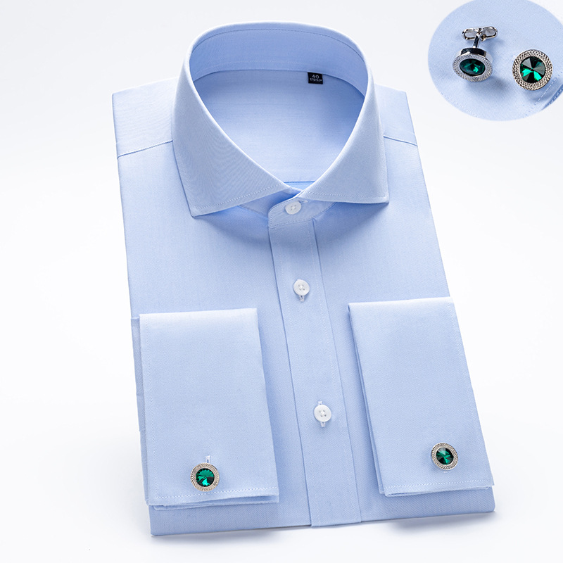 男性用のシックなコットンシャツ,ビジネスやフォーマルウェアに - Dress Shirt Non-Iron のレビューと価格