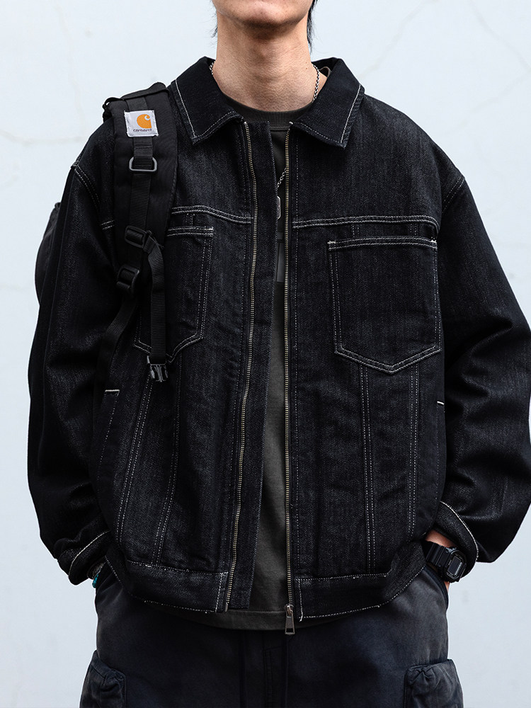 アメリカンヴィンテージデニムジャケット男性リヨセルブレンドウ - Denim Jacket Vintage のレビューと価格