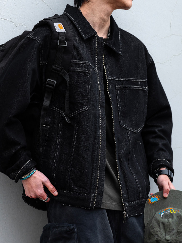 アメリカンヴィンテージデニムジャケット男性リヨセルブレンドウ - Denim Jacket Vintage のレビューと価格