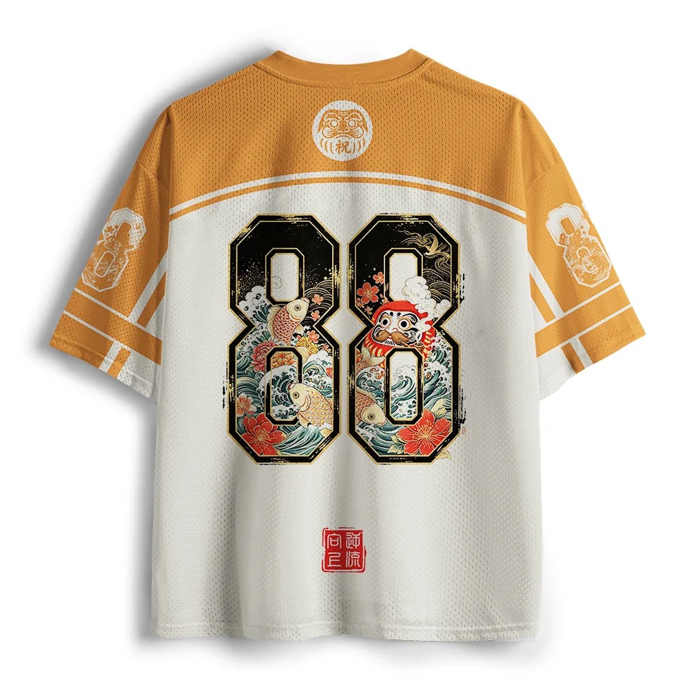 ダルマ鯉浮世絵 3Dプリント 速乾性 通気性 スポーツ メン - Men'S Fashion V Neck T Shirts のレビューと価格