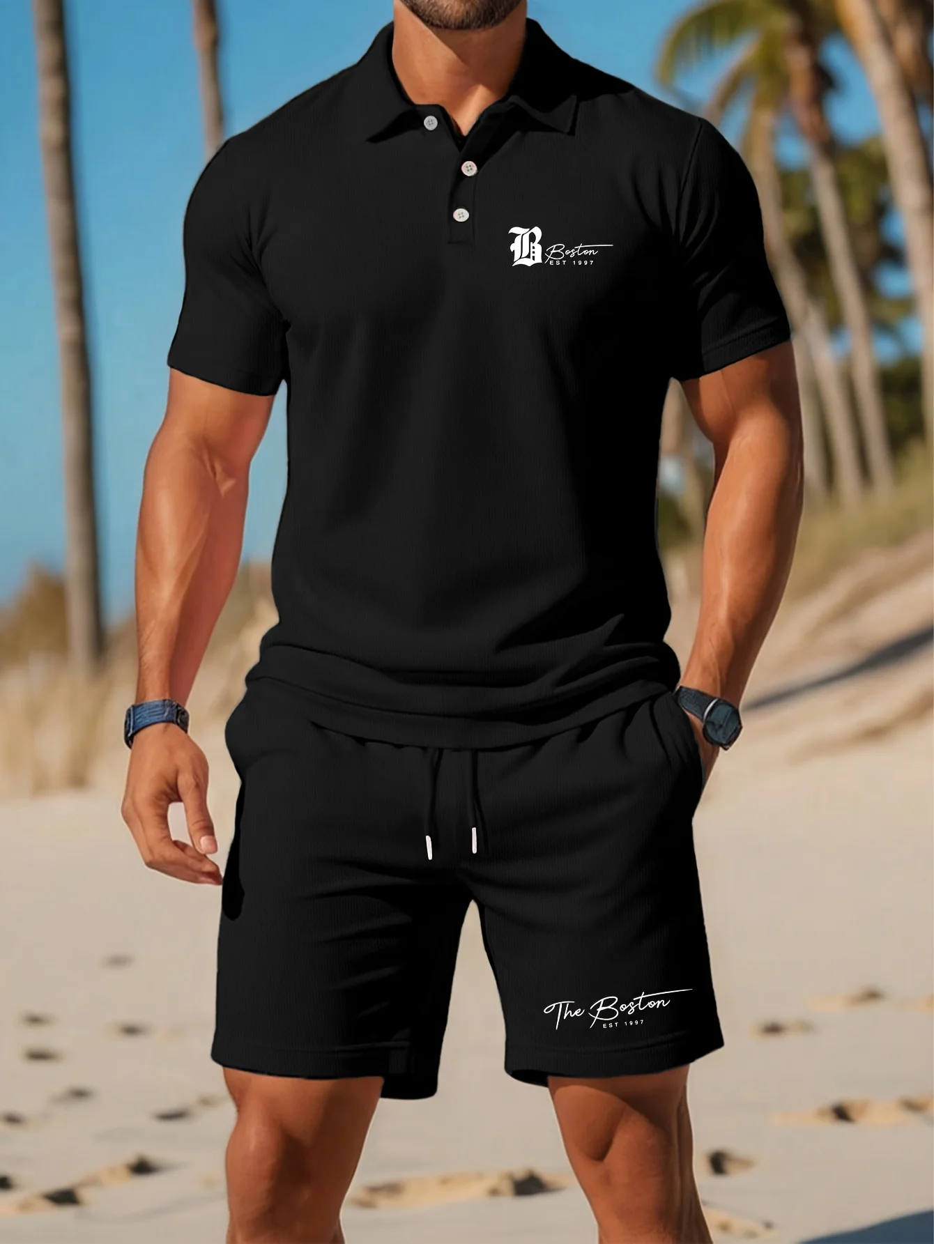 夏の新作メンズポロシャツセット カジュアルスポーティー クー - Mens Fashion Ideas のレビューと価格