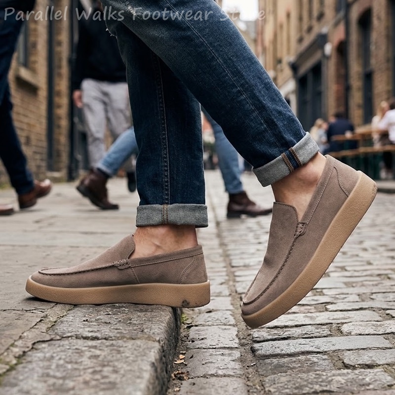 メンズスエードスリッポンローファー モックトゥ ドライビング - Suede Loafers Men のレビューと価格