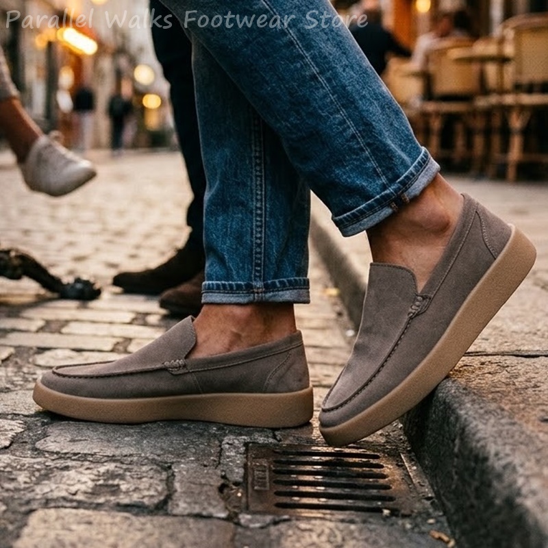 メンズスエードスリッポンローファー モックトゥ ドライビング - Suede Loafers Men のレビューと価格