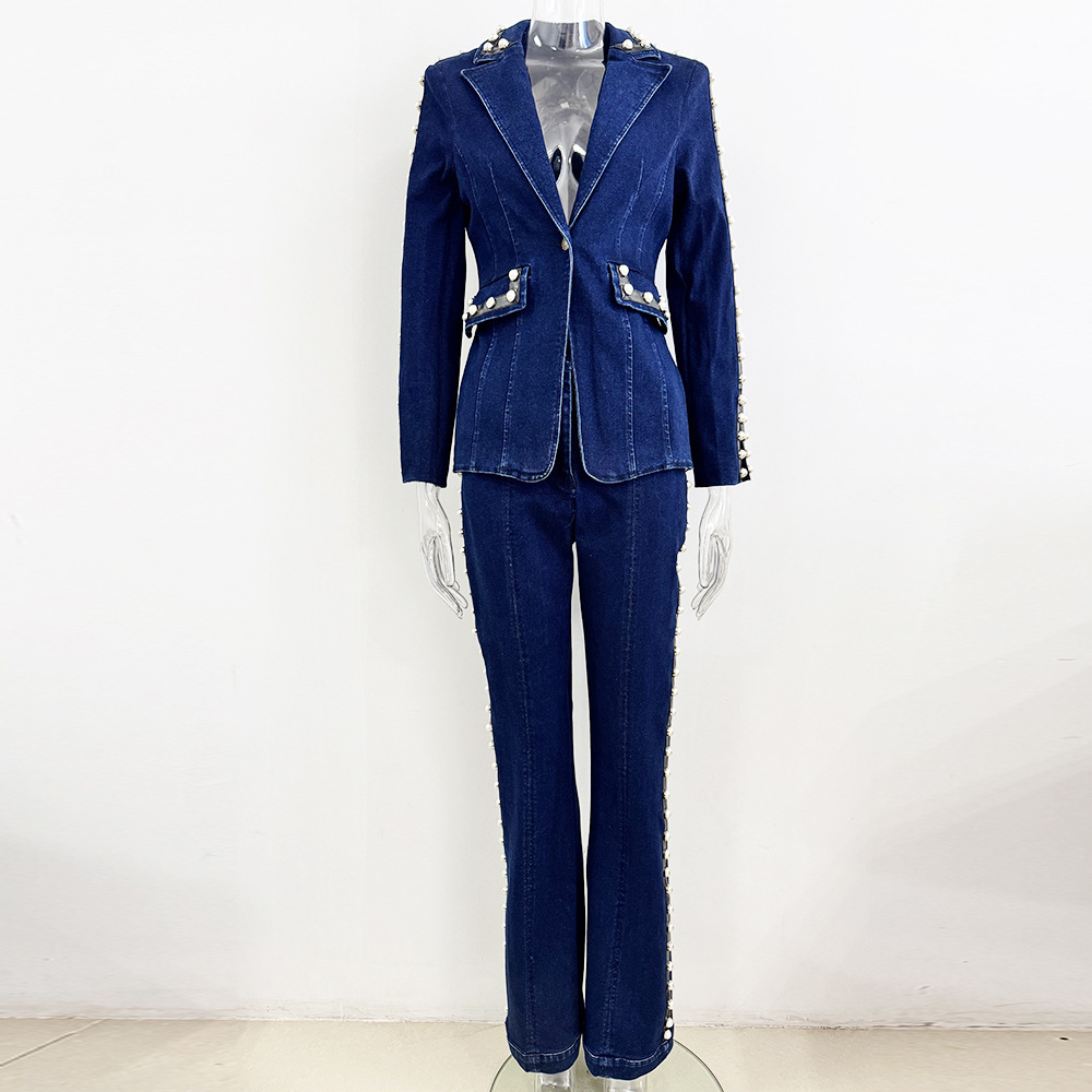 高品質 最新2026年ランウェイデザイナースーツセット レデ - Denim Jacket Vintage のレビューと価格