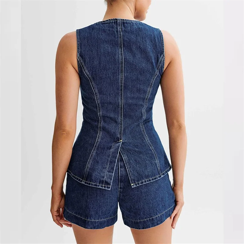 女性用デニムジャンプスーツ,ノースリーブ,ボタン,スプライス - Denim Jacket Vintage のレビューと価格