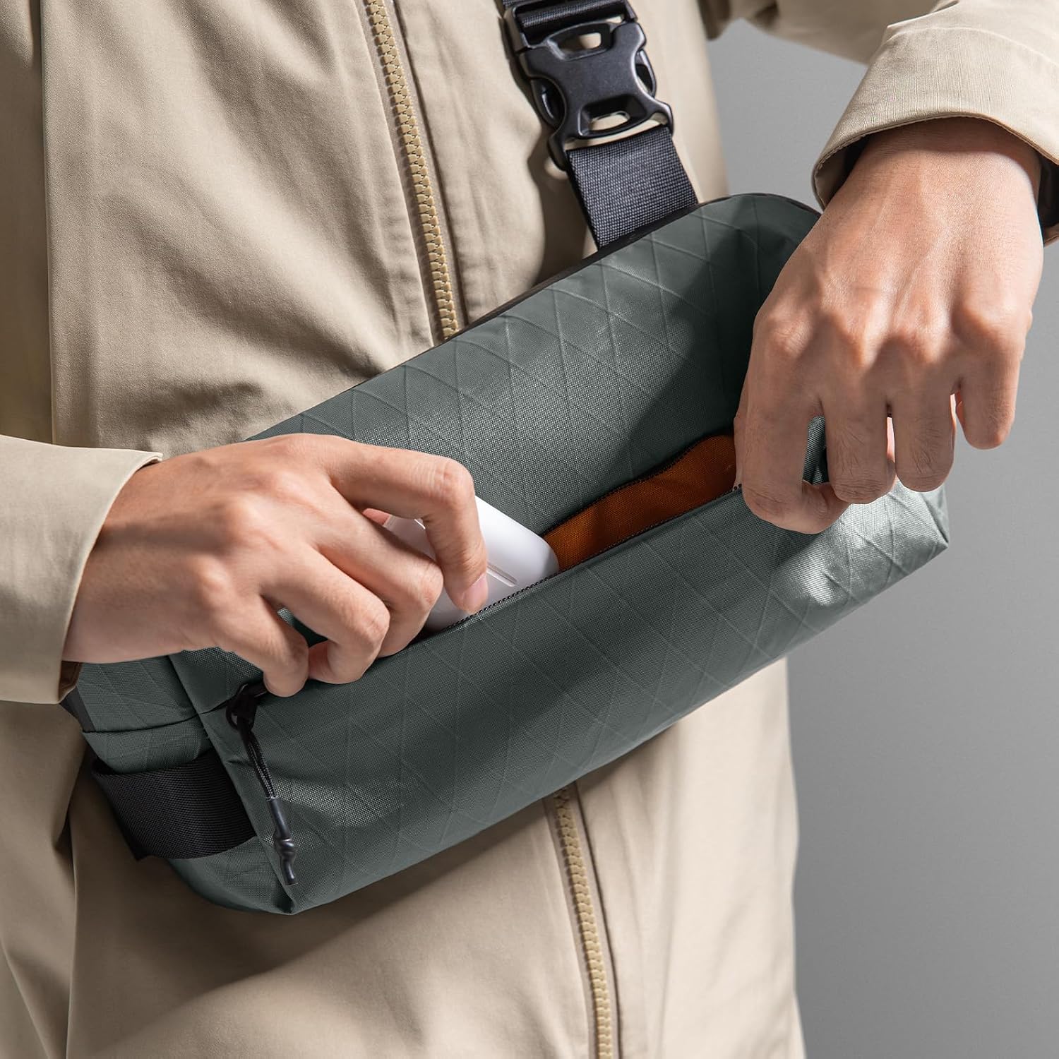 コンパクトEDCスリングバッグ3L-10L、ミニマリストクロ - Crossbody Bag Men のレビューと価格