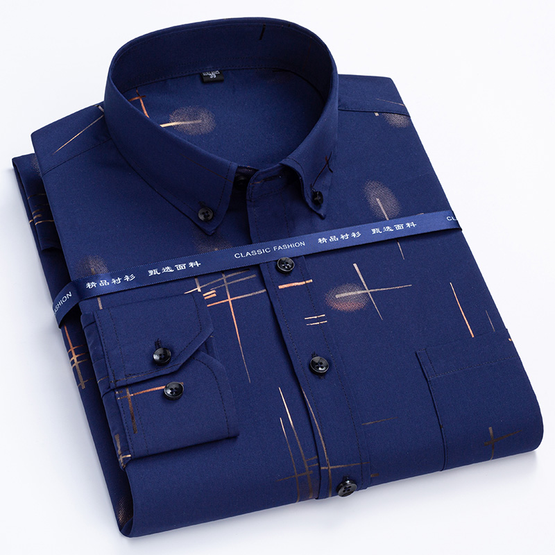 メンズ長袖チェックシャツ,ファッショナブルな作業服,焦げ付き - Dress Shirt Non-Iron のレビューと価格