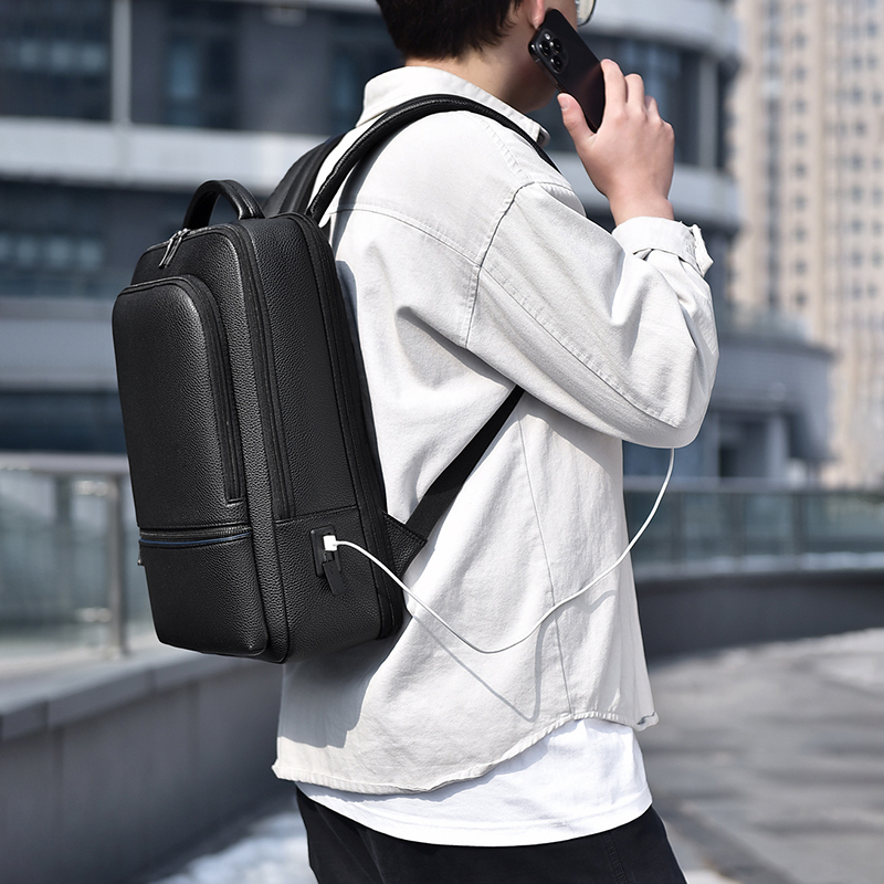 男性用PUレザーバックパック,USB充電器,エグゼクティブブ - Mens Fashion Blog のレビューと価格