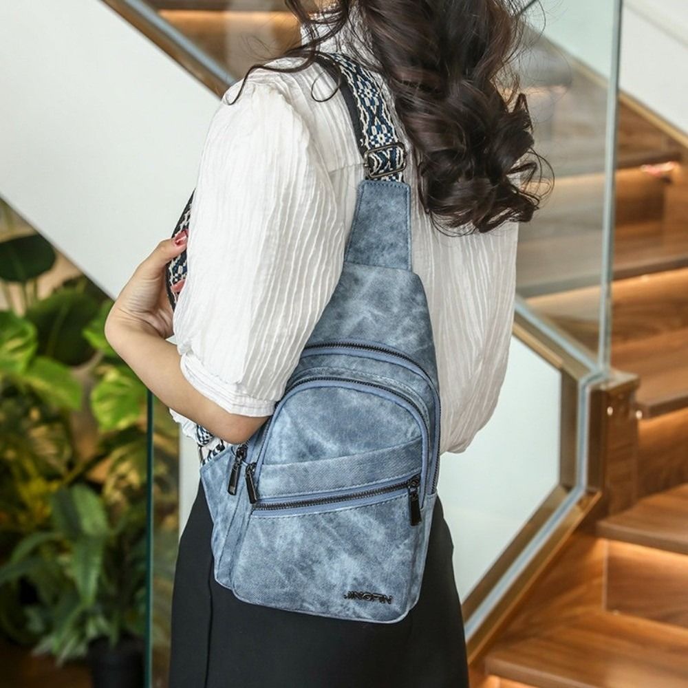 ファッショナブルなPUレザーチェストバッグ 多機能ソフトクロ - Crossbody Bag Men のレビューと価格
