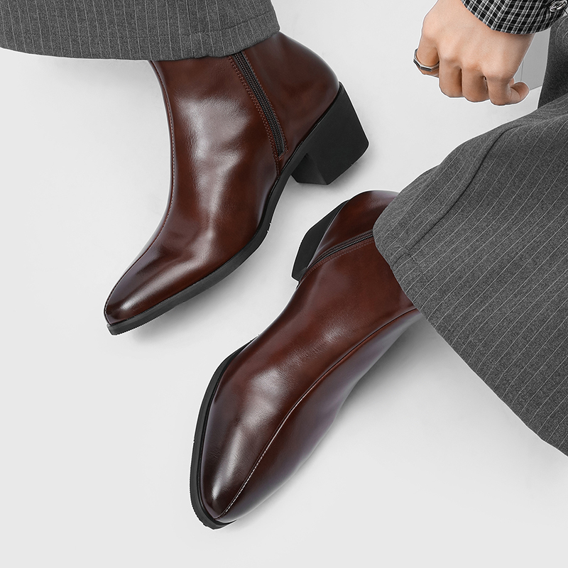 男性用シンプルでおしゃれなハイヒール、ポインテッドトゥ、サイ - Men'S Fashion For 30 Year Olds のレビューと価格