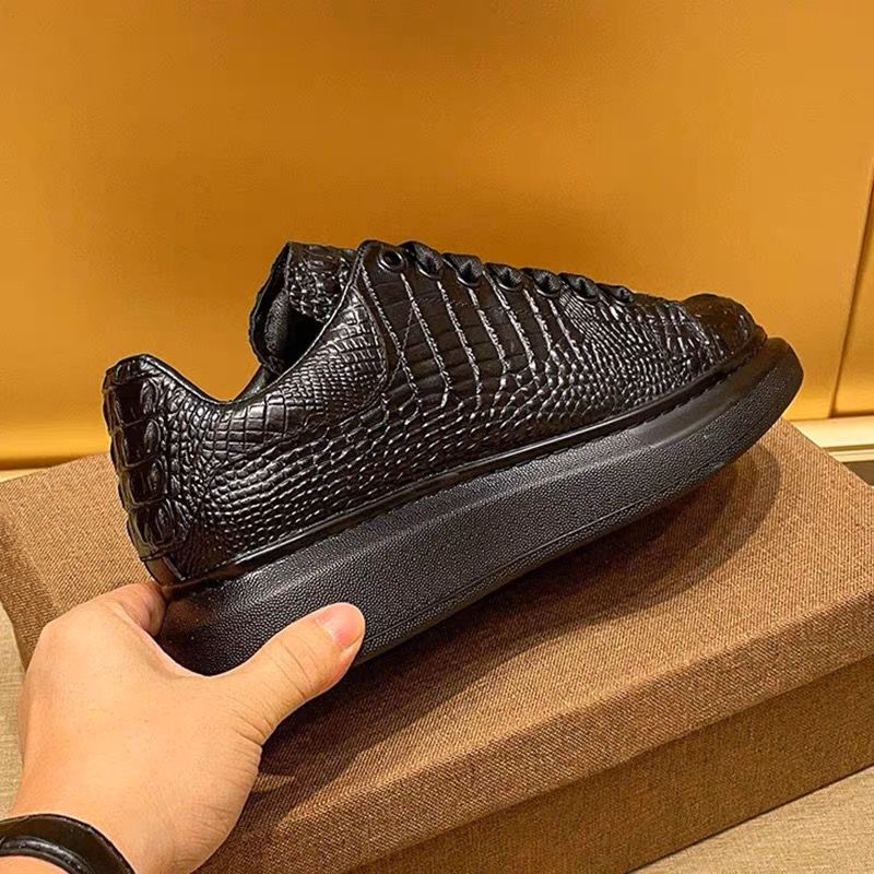 2025年夏 クロコダイル柄 ブラック メンズ 通気性 ラン - Suede Loafers Men のレビューと価格