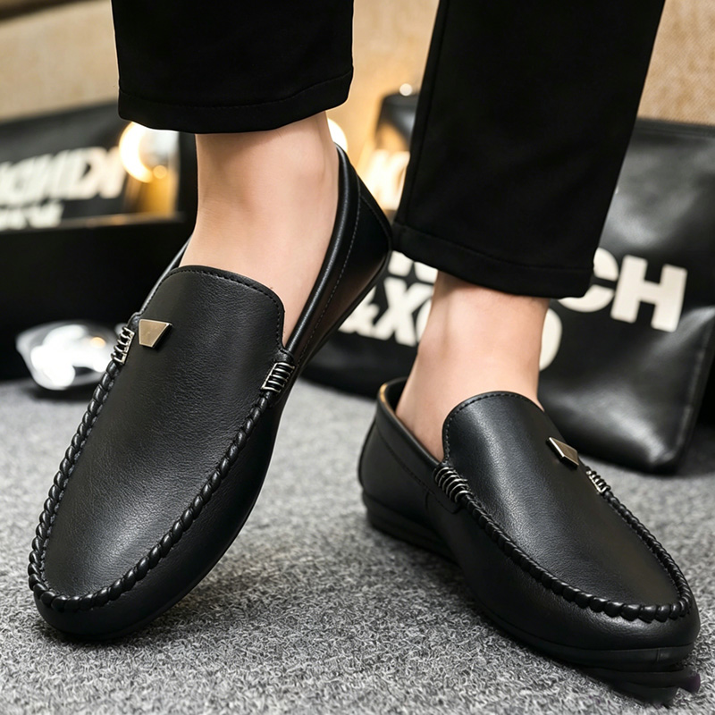英国風メンズレザーシューズ ミニマリスト スリッポン カジュ - Suede Loafers Men のレビューと価格