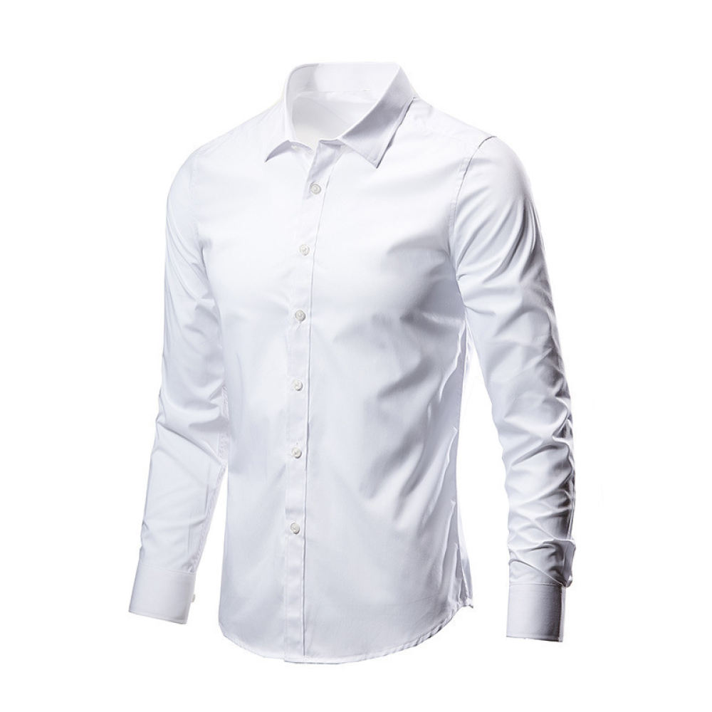 新作メンズ長袖ドレスシャツ、フォーマル、ビジネス、スリムフィ - Dress Shirt Non-Iron のレビューと価格