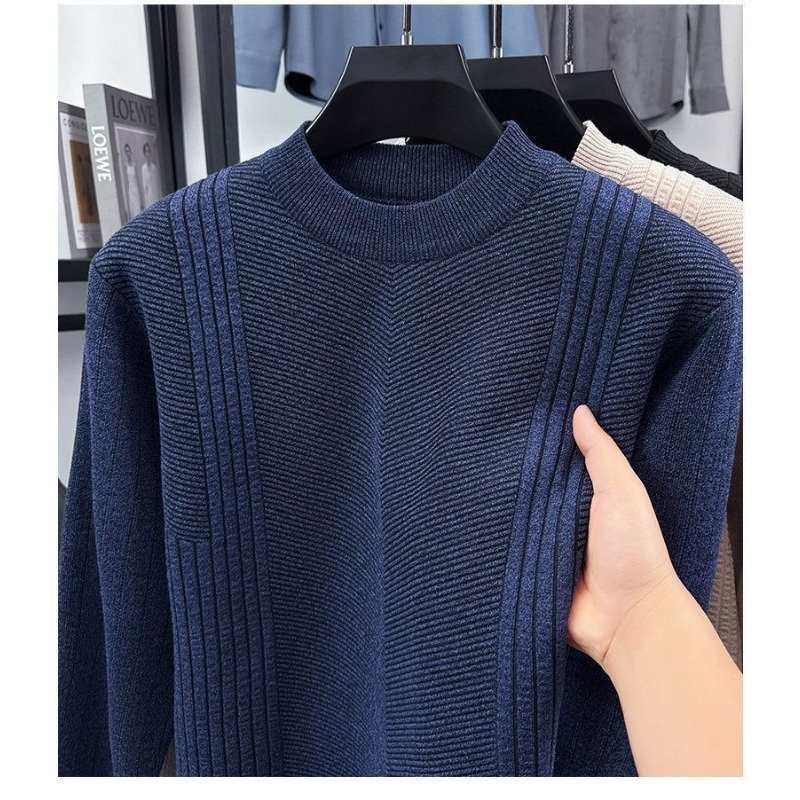 メンズ冬用ハーフタートルネックセーター 厚手で暖かく快適な柔 - Turtleneck Sweater Men のレビューと価格