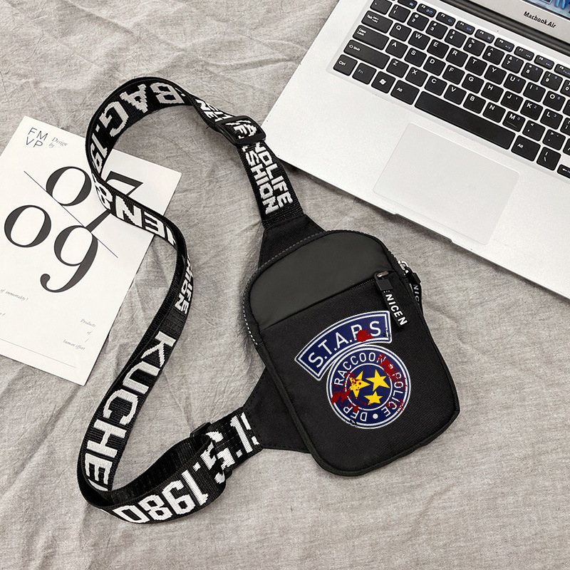 バイオハザードスポーツチェストバッグ男性小型携帯電話アニメメ - Crossbody Bag Men のレビューと価格