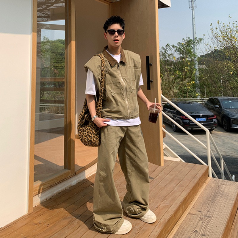 アメリカのファッションブランドレトロデニムジャケットメンズ夏 - Men'S Fashion For Summer のレビューと価格
