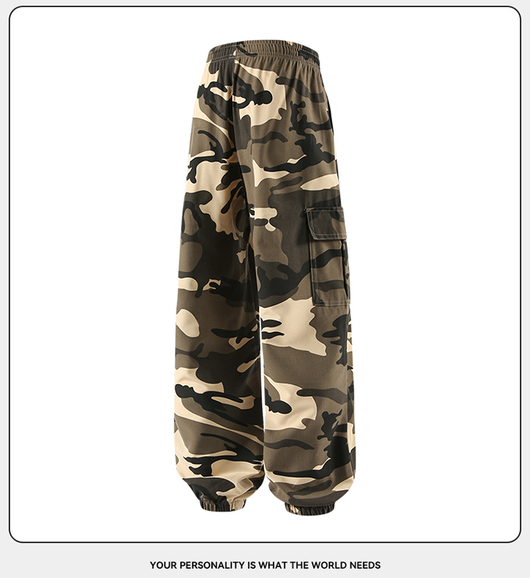 ジョガー迷彩カーゴパンツ メンズ ゴム紐ウエスト マルチポケ - Cargo Jogger Pants のレビューと価格