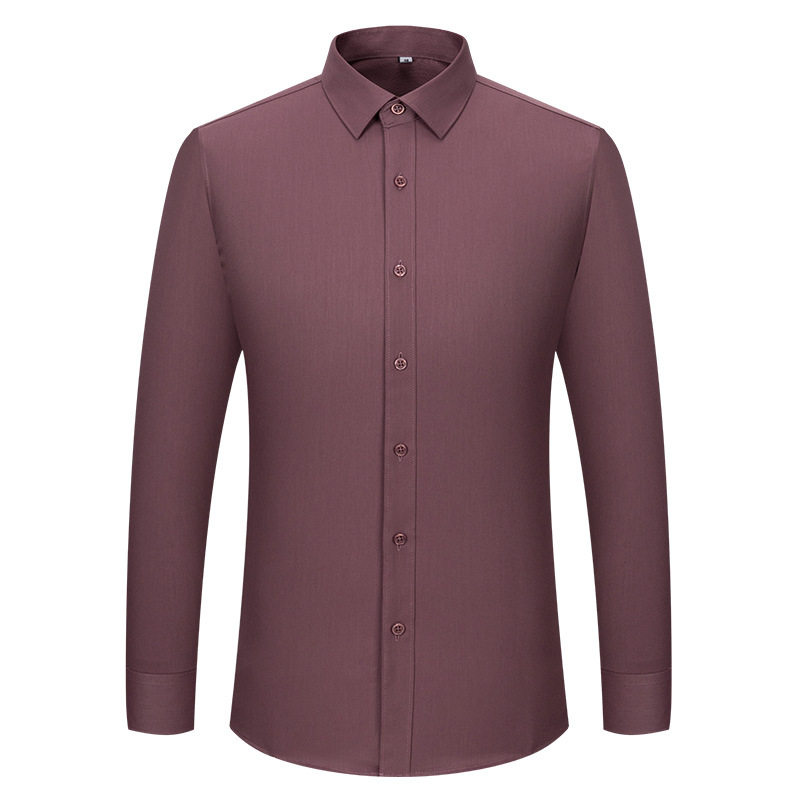 メンズ竹繊維シャツ,長袖,スリムフィット,アイロンなし,しわ - Dress Shirt Non-Iron のレビューと価格