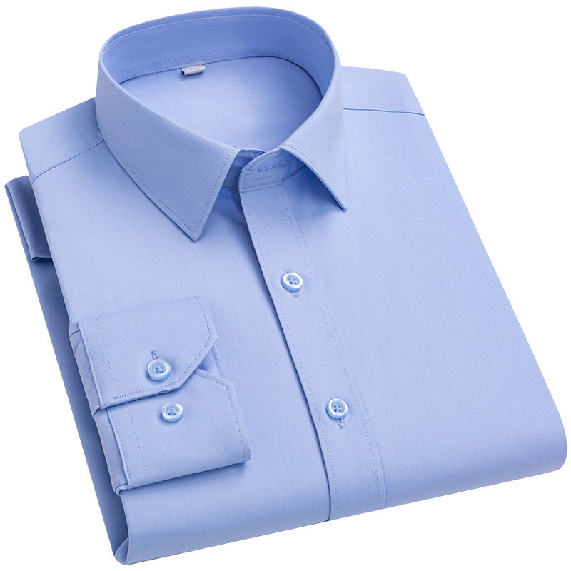 メンズ竹繊維シャツ,長袖,スリムフィット,アイロンなし,しわ - Dress Shirt Non-Iron のレビューと価格