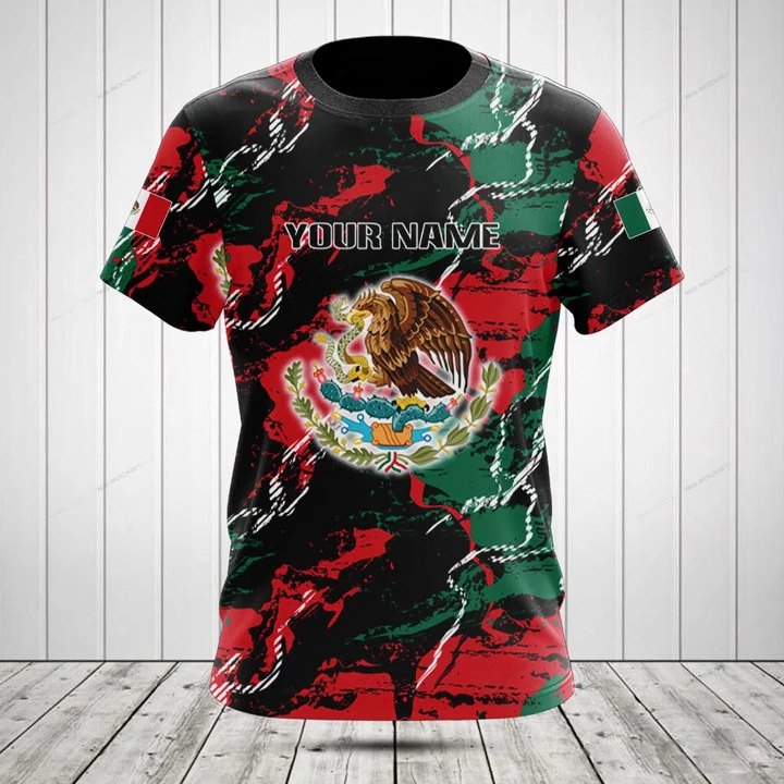 カスタムサマーカジュアルメキシコ国旗イーグルグラフィックTシ - Mens Fashion Mexico のレビューと価格