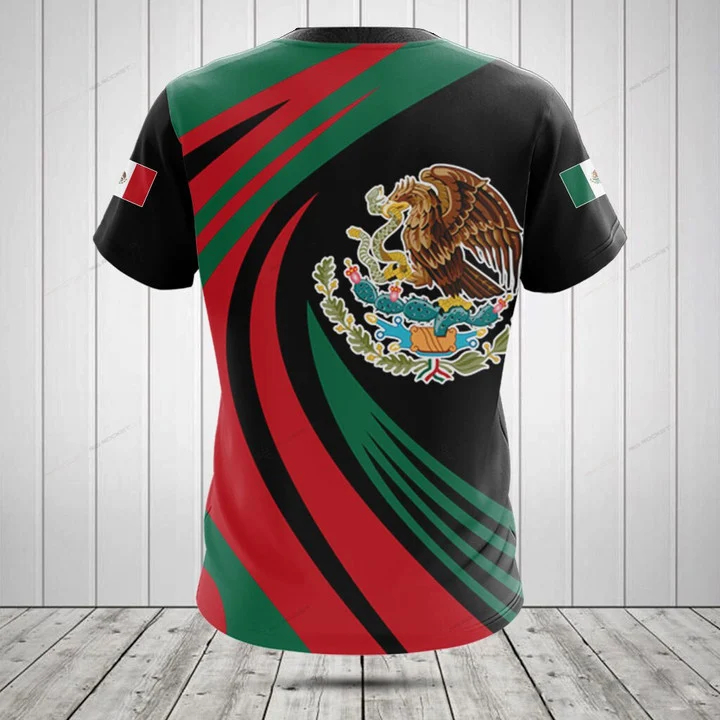 カスタムサマーカジュアルメキシコ国旗イーグルグラフィックTシ - Mens Fashion Mexico のレビューと価格