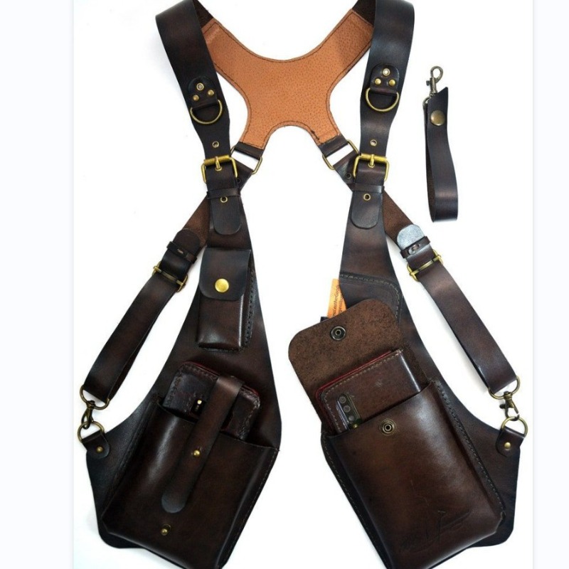 ヨーロッパスタイルのレザークロスボディバッグ、スクエアショル - Crossbody Bag Men のレビューと価格