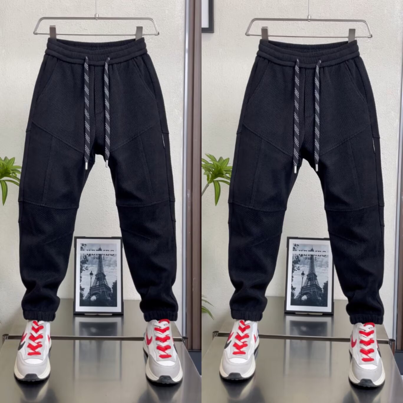 2026年新作メンズカジュアルスウェットパンツ 韓国ハイスト - Mens Fashion Dark Grey Pants のレビューと価格
