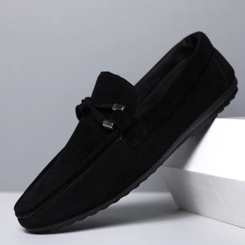 男性カジュアルシューズファッションメンズシューズ手作りスエー - Suede Loafers Men のレビューと価格