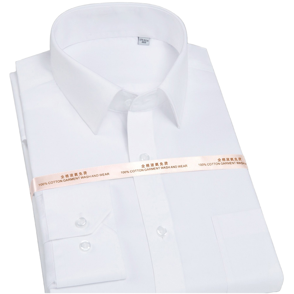 高品質の高級綿メンズ長袖ドレスシャツビジネスフォーマル非アイ - Dress Shirt Non-Iron のレビューと価格